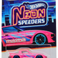 Hot Wheels 2025 - Theme / Neon Speeders 2/8 / Mix 2 - Mazda RX-7 - Neon Pink / MAZDA - HBNS6 Wheels - Walmart Exclusive