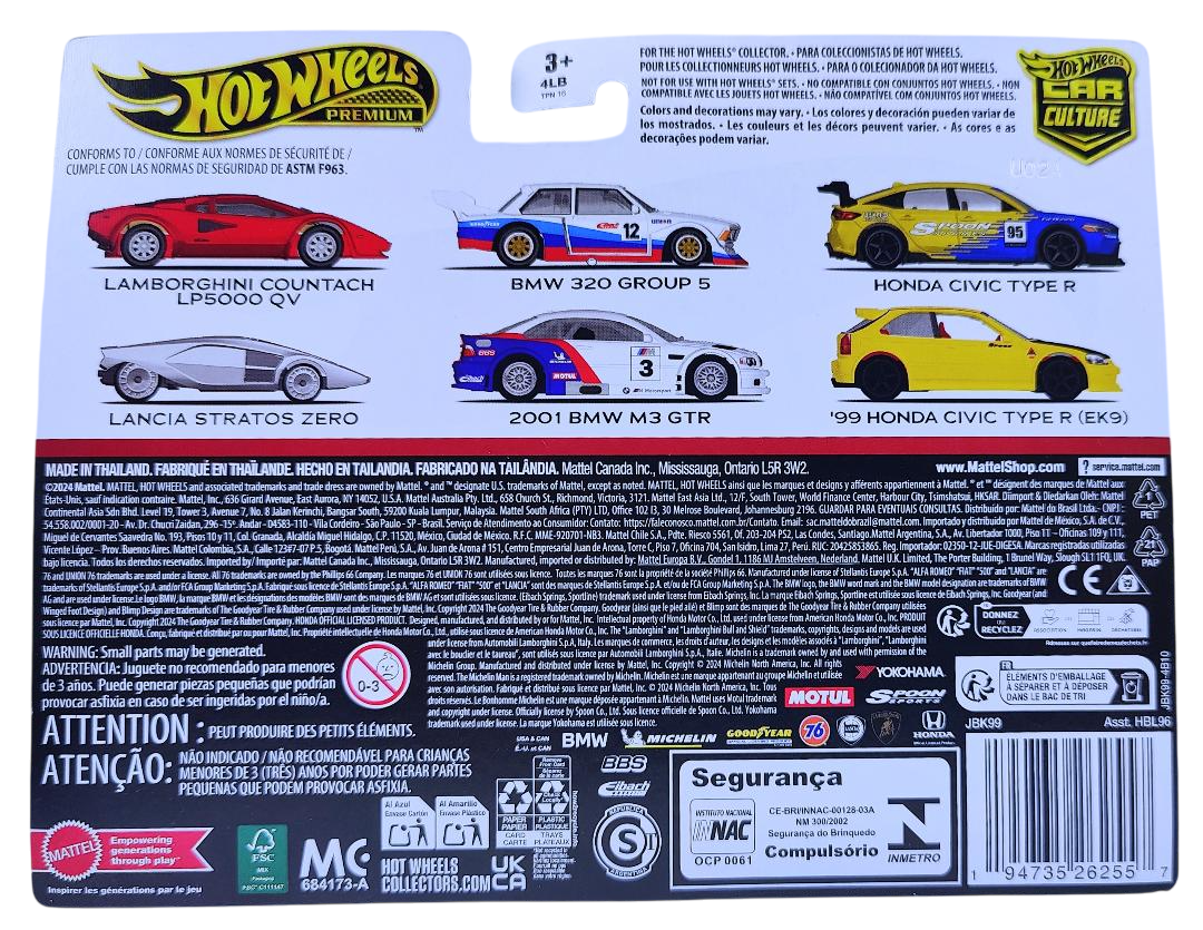 Hot Wheels 2025 - Premium / Car Culture / 2-Pack - Mix 2 - BMW 320 Group 5 & 2001 BMW M3 GTR (NEW Casting)- #12 & #3 - Metal/Metal & Real Riders