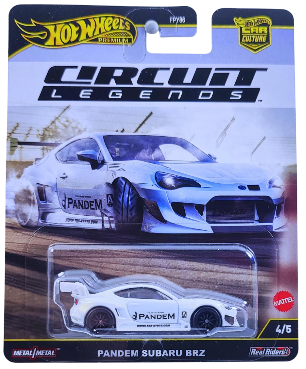 Hot Wheels 2025 - Premium / Car Culture / Circuit Legends 4/5 - Pandem Subaru BRZ - Pearl White - Metal/Metal & Real Riders