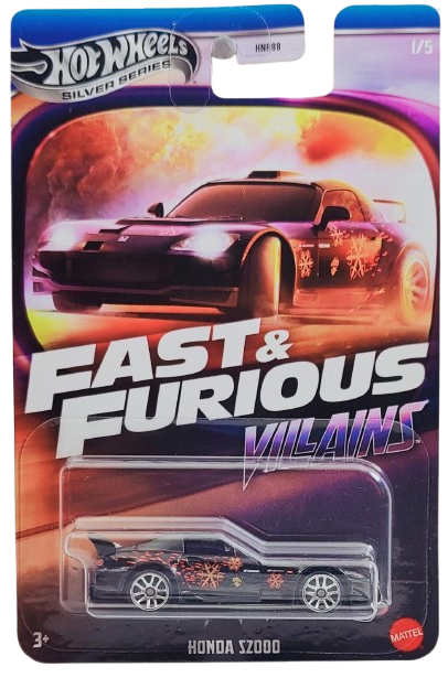 Hot Wheels 2025 - Silver Series / Theme / Fast & Furious: Villians 1/5 - Honda S2000 - Black - MM5 Wheels - Walmart Exclusive