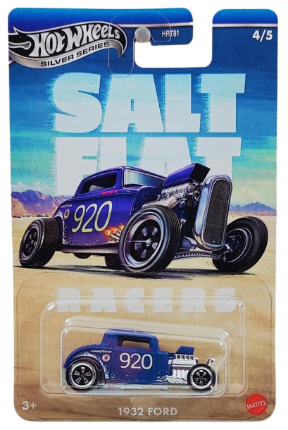 Hot Wheels 2025 - Silver Series / Theme Series / Salt Flat Racers 4/5 - 1932 Ford - Matte Dark Blue / #920 - C5 Wheels - Grocery Store Exclusive
