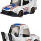 Hot Wheels 2025 - Silver Series / Tooned / Gulf Racing # 4/5 - Manga Tuner - White - S5 Wheels - Walmart Exclusive