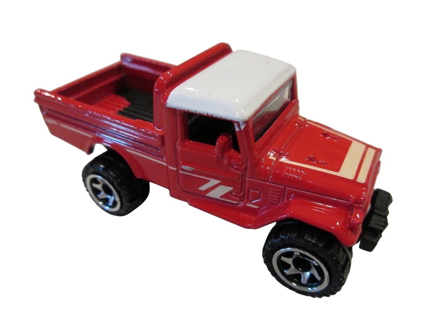 Hot Wheels 2025 - Silver Series / Theme Series / Toyota Series 3/5 - Toyota Land Cruiser - Red / White Roof - Off-Road Steelie (ORSW6) Wheels - Walmart Exclusive