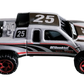 Hot Wheels 2025 - Silver Series / Theme Series / Toyota Series 5/5 - Toyota Off-Road Truck - Silver / #25 - Red Chrome Off-Road Swirl 6 Spoke (ORSW6) Wheels - Metal Base - Walmart Exclusive