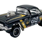 Hot Wheels 2025 - Collector # 182/250 - HW Reverse Rake 4/5 - SUPER Treasure Hunt - '62 Corvette Gasser - Spectraflame Dark Blue / #62 / Various Racing Decals / TH on Rear Fender - Real Rider White Walls - USA Card