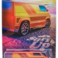 Hot Wheels 2025 - Silver Series / Theme Series / Surf's Up Series 2/5 - Custom '77 Dodge Van - Orange / Stripe Graphics - MM5 Wheels - Walmart Exclusive