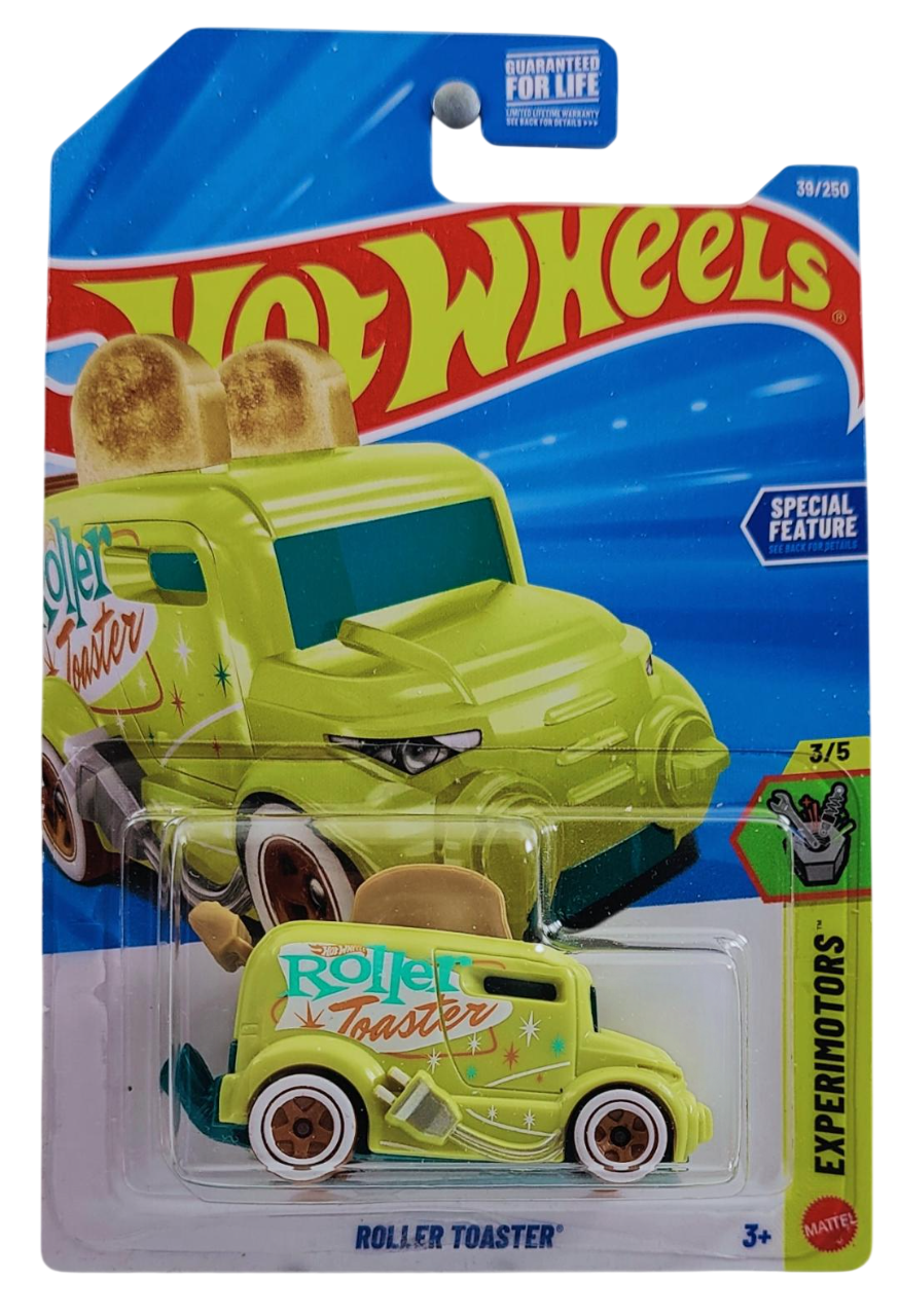Hot Wheels 2026 - Collector # 039/250 - Experimoors 3/5 - Roller Toaster - Butter Yellow - USA '2026' Card