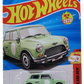 Hot Wheels 2026 - Collector # 071/250 - Then and Now 1/10 - New Models - Austin Mini Cooper S - Pale Green - Aero Disc Wheels - USA '2026' Card