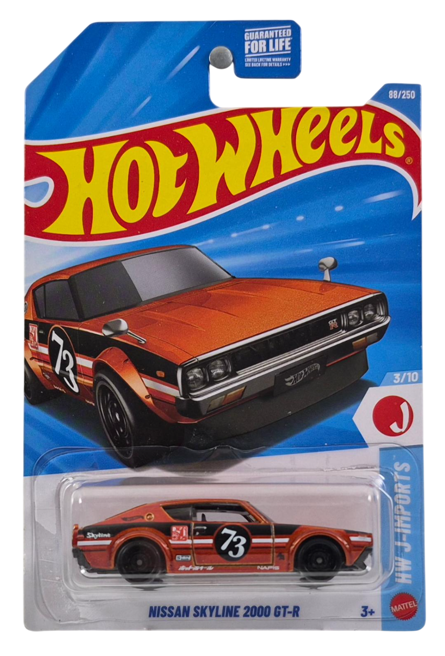 Hot Wheels 2026 - Collector # 088/250 - HW J-Imports 3/10 - Nissan Skyline 2000GT-R - Metalflake Burnt Orange - DD8 Wheels - USA '2026' Card