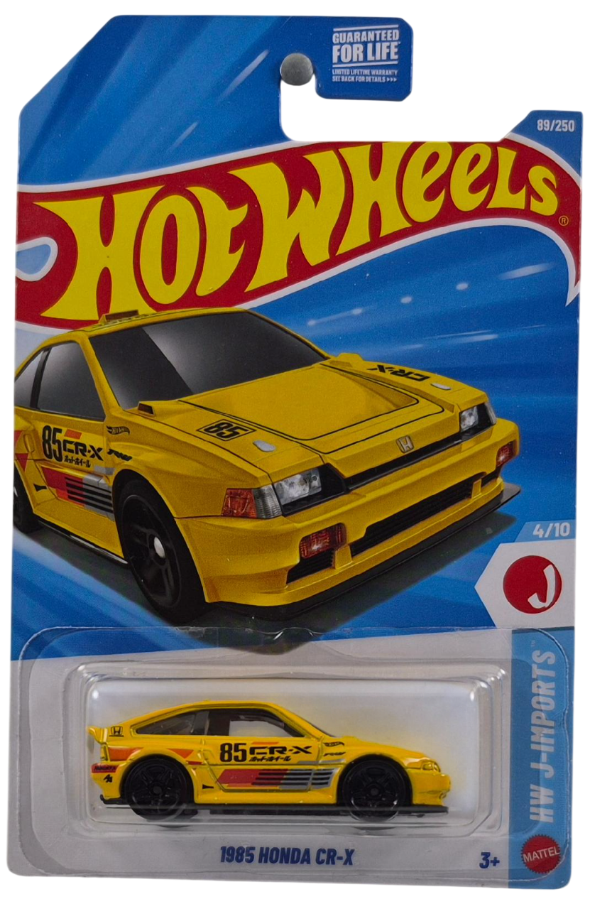 Hot Wheels 2026 - Collector # 089/250 - HW J-Imports 4/10 - 1985 Honda CR-X - Yellow - PR5 Wheels - USA '2026' Card