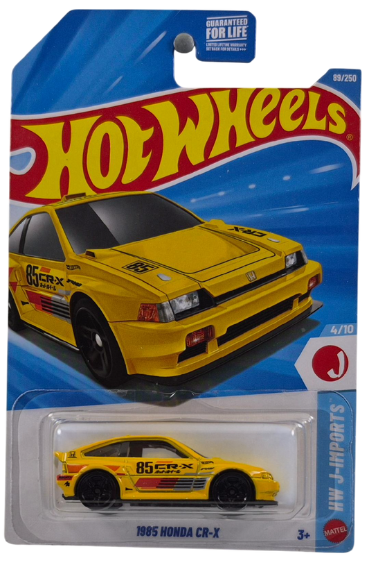 Hot Wheels 2026 - Collector # 089/250 - HW J-Imports 4/10 - 1985 Honda CR-X - Yellow - PR5 Wheels - USA '2026' Card