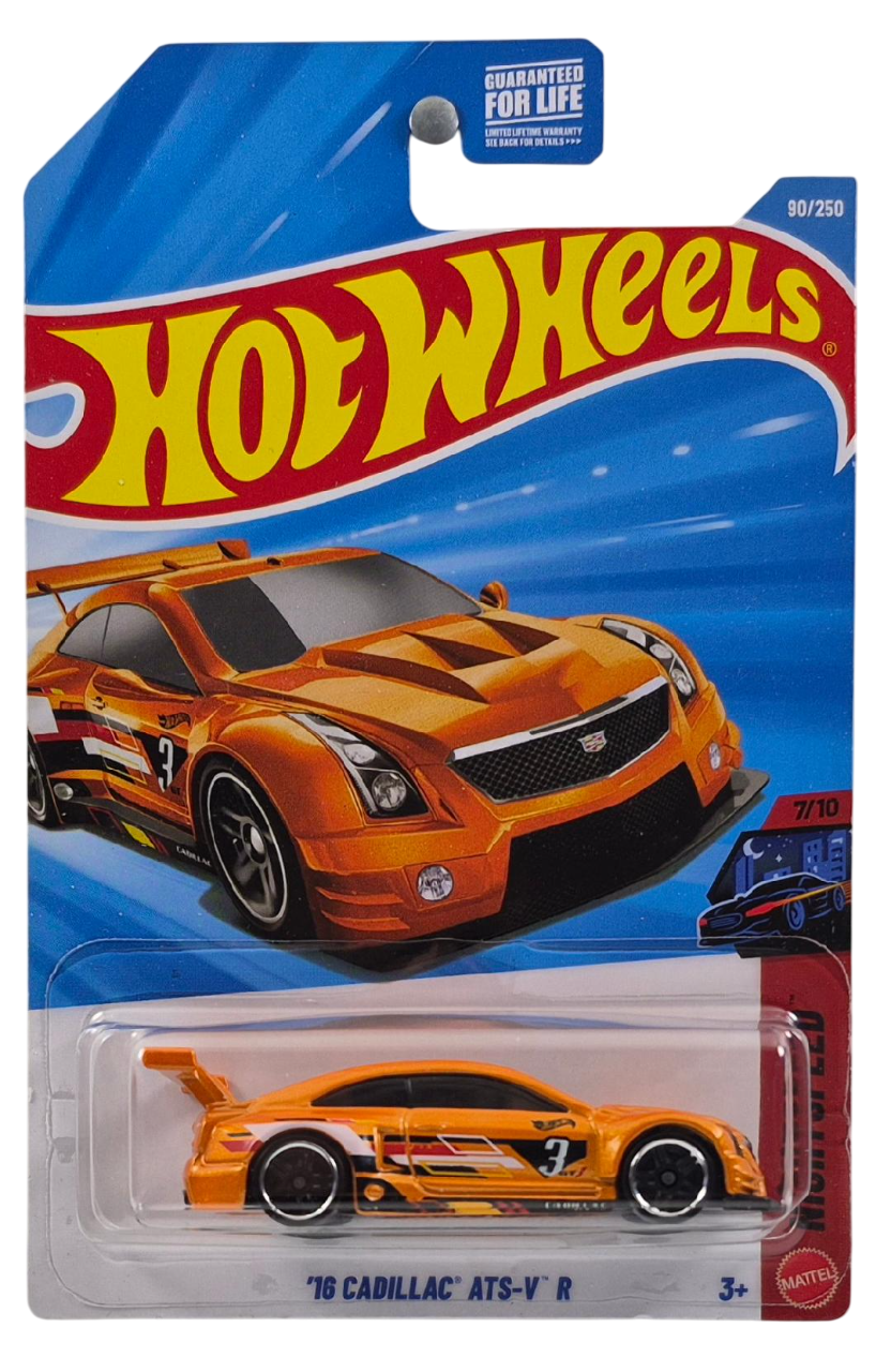 Hot Wheels 2026 - Collector # 090/250 - Nightspeed 7/10 - '16 Cadillac ATS-V R - Pearl Orange - PR5 Wheels - USA '2026' Card