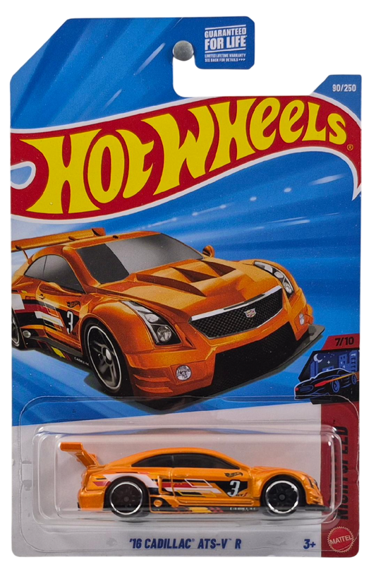 Hot Wheels 2026 - Collector # 090/250 - Nightspeed 7/10 - '16 Cadillac ATS-V R - Pearl Orange - PR5 Wheels - USA '2026' Card