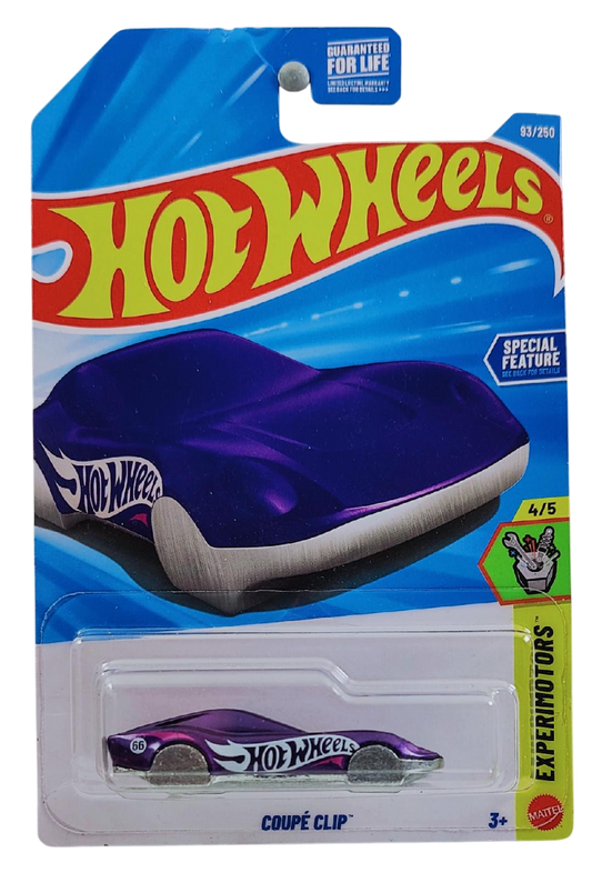 Hot Wheels 2026 - Collector # 093/250 - Experimoors 4/5 - Coupe Clip - Purple - USA '2026' Card