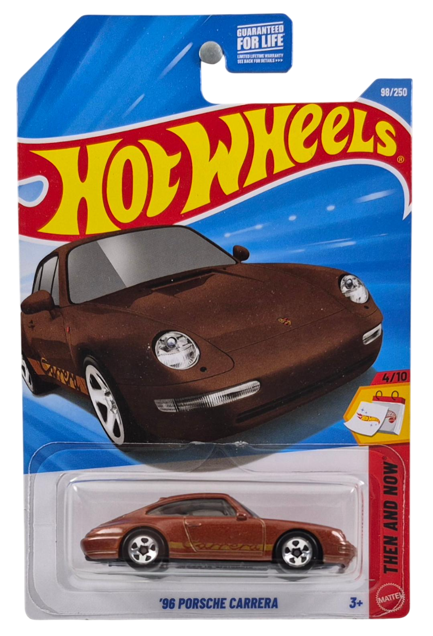 Hot Wheels 2026 - Collector # 098/250 - Then and Now 4/10 - '96 Porsche Carrera - Metalflake Root Beer Brown - 5 Spoke Wheels - USA '2026' Card