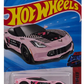 Hot Wheels 2026 - Collector # 113/250 - Nightspeed 9/10 - Corvette C7 Z06 - Pink / #7 - Black PR5 Wheels - USA '2026' Card