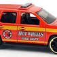 Hot Wheels 2009 - Collector # 108/190 - HW City Works 2/10 - '07 Chevy Tahoe - Red / Fire Dept. - OH5SP Wheels - USA 'Battle Force 5' Card
