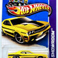 Hot Wheels 2013 - Collector # 227/250 - HW Showroom / Then and Now - '08 Dodge Challenger SRT8 - Yellow - OH5SP Wheels - USA Card