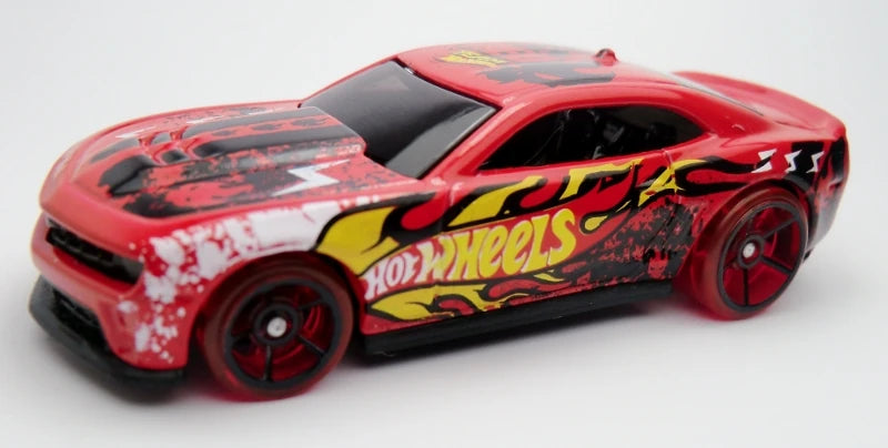 Hot Wheels 2013 - Collector # 192/250 - HW Showroom / HW Garage - '12 Camaro ZL1 - Red - Transparent Red Tires - USA Card