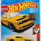 Hot Wheels 2018 - Collector # 143/365 - Muscle Mania 4/10 - '15 Dodge Challenger SRT - Dark Yellow - USA 50th Card with Factory Set Sticker