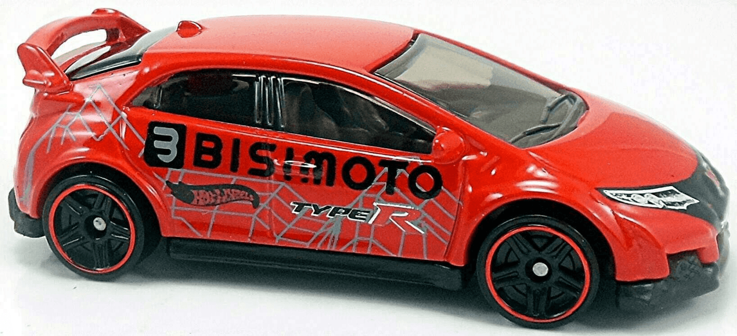 Hot Wheels 2018 - Collector # 126/365 - HW Speed Graphics 2/10 - '16 Honda Civic Type R - Red / BISTMOTO - PR5 Wheels - USA 50th Card