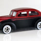 Hot Wheels 2008 - Since '68 / Top 40 # 24/40 - Fat Fendered '40 - Red over Flat Black - White Walls on Basic Wheels - Metal/Metal