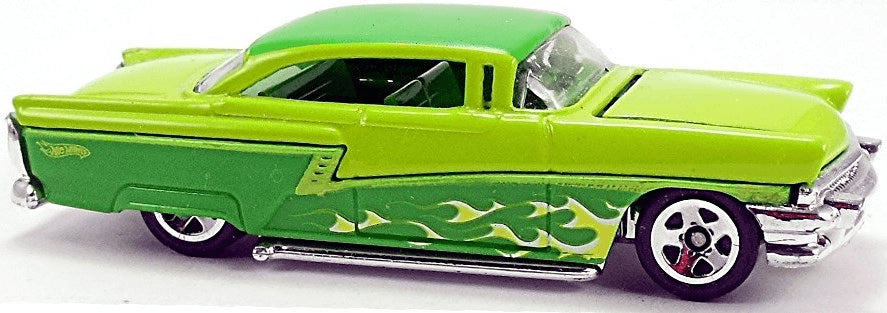 Hot Wheels 2010 - Collector # 163/240 - Hot Auction 5/10 - '56 Merc - Green Two-Tone - Opening Hood - USA Card