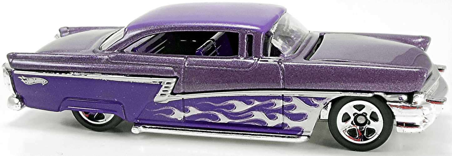 Hot Wheels 2010 - Collector # 163/240 - Hot Auction 5/10 - '56 Merc - Purple Metalflake - Opening Hood - USA Card
