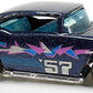 Hot Wheels 1995 - Collector # 290 - Steel Stamp Series 4/4 - '57 Chevy - Midnight Blue Metalflake - 5 Spokes - Blue Tint Windows - USA Blue & White Card