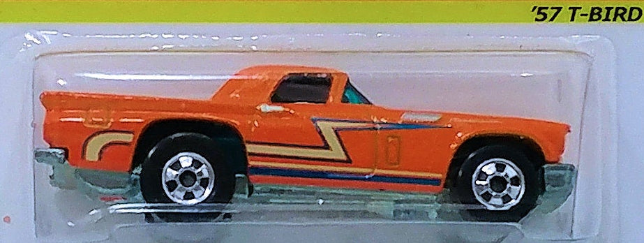 Hot Wheels 2013 - Flying Customs / Mix 3 - '57 T-Bird - Orange - Basic Wheels - Metal/Metal - Target Exclusive
