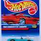 Hot Wheels 1998 - Collector # 780 - '58 Corvette Coupe - Turquoise / Exposed Blown Engine - 5 Dots Wheels - USA Red Car Card