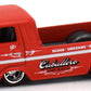 Hot Wheels 2018 - Premium / Car Culture / Shop Trucks 5/5 - '60s Ford Econoline Pickup - Red / Caballero Ramp Service - Metal/Metal & Real Riders