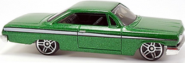 Hot Wheels 2008 - Collector # 076/196 - All Stars 36/36 - '62 Chevy - Metalflake Green - PR5 Wheels - USA Card