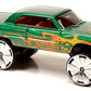 Hot Wheels 2006 - Collector # 104/223 - HiRakers Series 4/5 - '63 Chevy Impala - Green - Large Bling Wheels - USA '06 Card