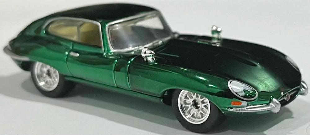 Hot Wheels 2023 - HWC / RLC Exclusive - 1964 Jaguar E-Type - Spectraflame British Racing Green - Metal/Metal - Real Riders - Tilt Forward Hood - Acrylic Display Case - Limited to 30,000