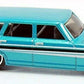 Hot Wheels 2013 - Collector # 195/250 - HW Showroom / HW Garage / New Models - '64 Chevy Nova Station Wagon - Metalflake Aqua Blue - M5 Wheels - USA Card