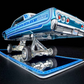 Hot Wheels 2021 - HWC/RLC Exclusive - Holiday Snowman - '64 Chevrolet Impala (Lowrider) - Spectraflame Blue - Metal/Metal - Real Riders - Adjustable/Posable Suspension - Acrylic Display Case