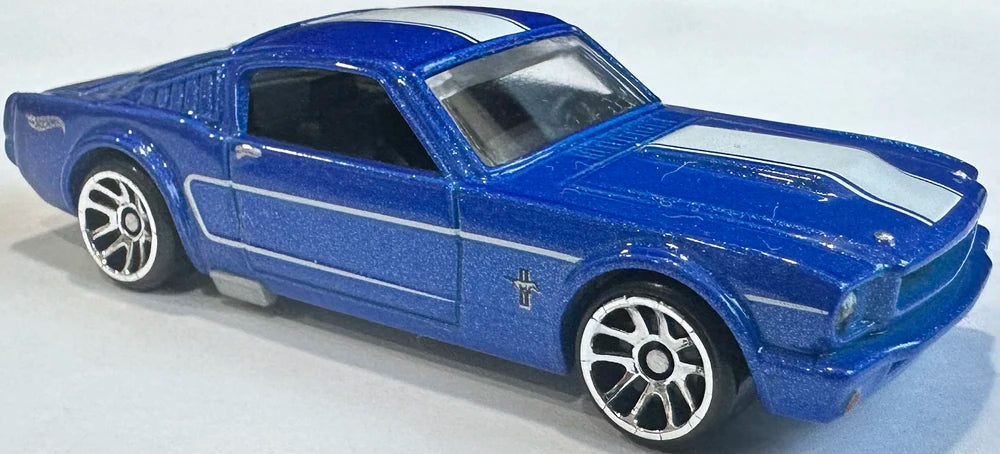 Hot Wheels 2025 - Theme / Mustang 60 Years Anniversary Series 5/5 - '65 Mustang 2+2 Fastback - Metalflake Blue - MM5 Wheels - Walmart Exclusive