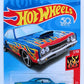 Hot Wheels 2018 - Collector # 206/365 - HW Flames 7/10 - '69 Dodge Coronet Superbee - Blue - USA 50th Card