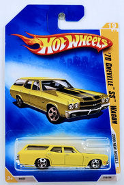 Hot Wheels 2009 - Collector # 019/190 - New Models 19/42 - '70 Chevelle SS Wagon - Yellow - USA Card