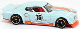 Hot Wheels 2013 - Collector # 250/250 - HW Showroom / HW Performance / New Models - '70 Chevy Chevelle SS - Sky Blue / Gulf Oil Racing - USA Card