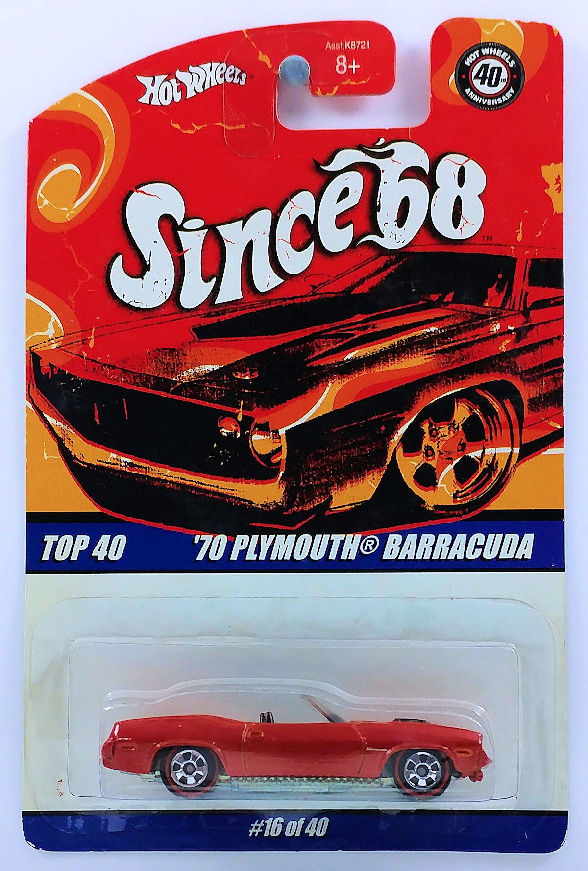 Hot Wheels 1970 Plymouth Barracuda - Top 40 Series #16 Of 40, 1/64 Scale Die-Cast Car