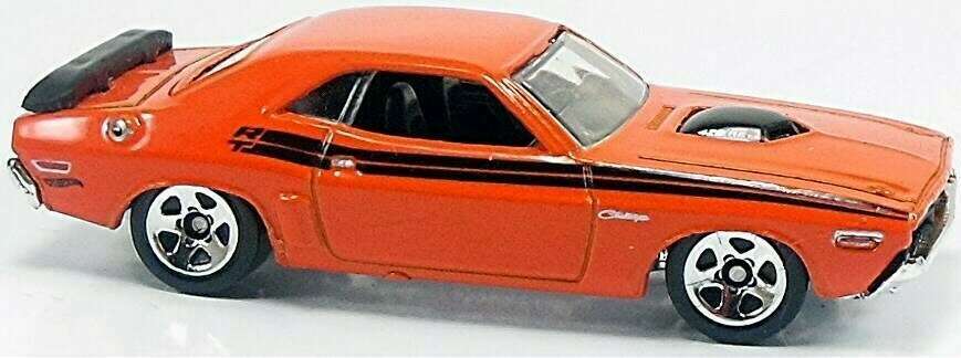 Hot Wheels 2011 - Collector # 012/244 - New Models 12/50 - Green Lantern: '71 Dodge Challenger - Orange - USA 'Green Lantern' Card