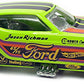 Hot Wheels 2014 - Collector # 099/250 - HW City / Mustang 50th - '71 Mustang Funny Car - Lime Green / Various Race Decals - 5 Spoke Wheels - USA 'WIN' Card
