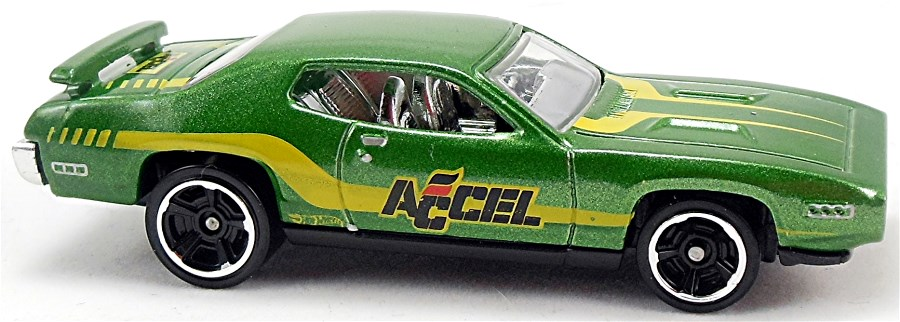 Hot Wheels 2014 - Collector # 244/250 - HW Workshop / HW Performance - '71 Plymouth Road Runner - Green / Accel - USA Card