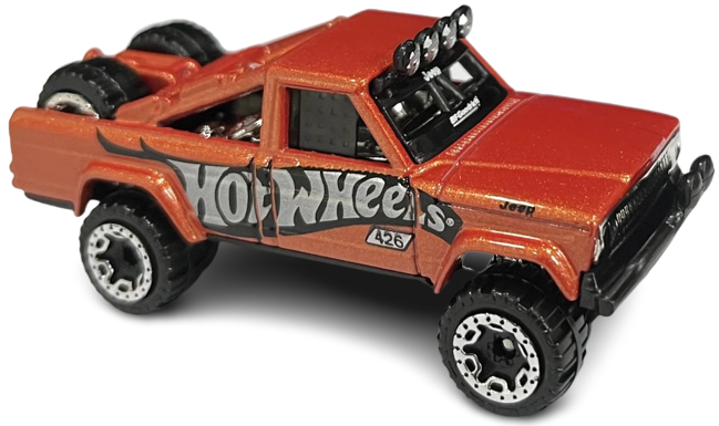 Hot Wheels 2023 - Collector # 196/250 - Baja Blazers 03/10 - New Models - '73 Jeep J10 - Metalflake Orange - USA