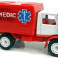 Hot Wheels 2020 - Premium / Car Culture / Wild Terrain # 1/5 - '88 Mercedes Unimog U1300 - Red & White / Paramedic - Metal/Metal & Real Riders