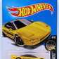 Hot Wheels 2017 - Collector # 094/365 - Nightburnerz 4/10 - '90 Acura NSX - Yellow / Black Stripes - USA Card