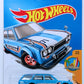 Hot Wheels 2017 - Collector # 277/365 - Surf's Up 3/5 - '71 Datsun Bluebird 510 Wagon - Deep Sky Blue / JNC Surf Patrol - Red 5 Spoke Wheels - International Card