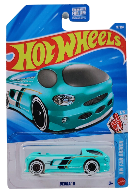 Hot Wheels 2026 - Collector # 018/250 - HW Fan Driven 1/5 - Deora II - Turquoise - Surf Boards molded in bed - USA Card